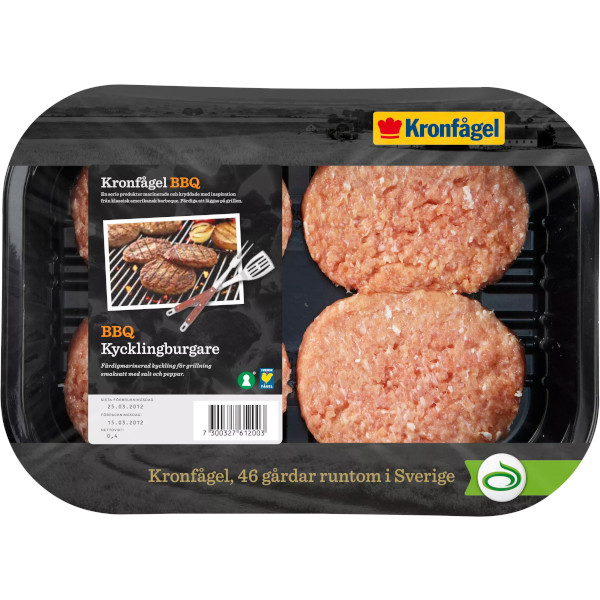 Kronfågel Kycklingburgare BBQ