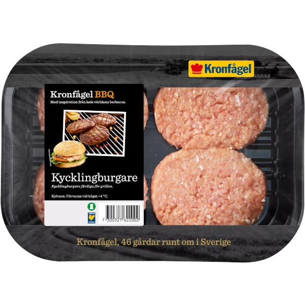 Kronfågel Kycklingburgare BBQ