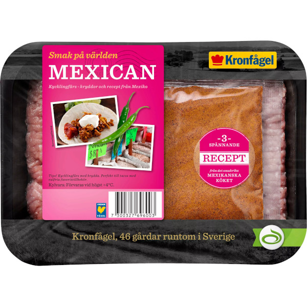 Kronfågel Kycklingfärs Mexican