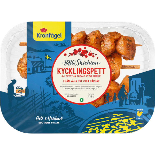 Kronfågel Kycklingspett BBQ Shichimi