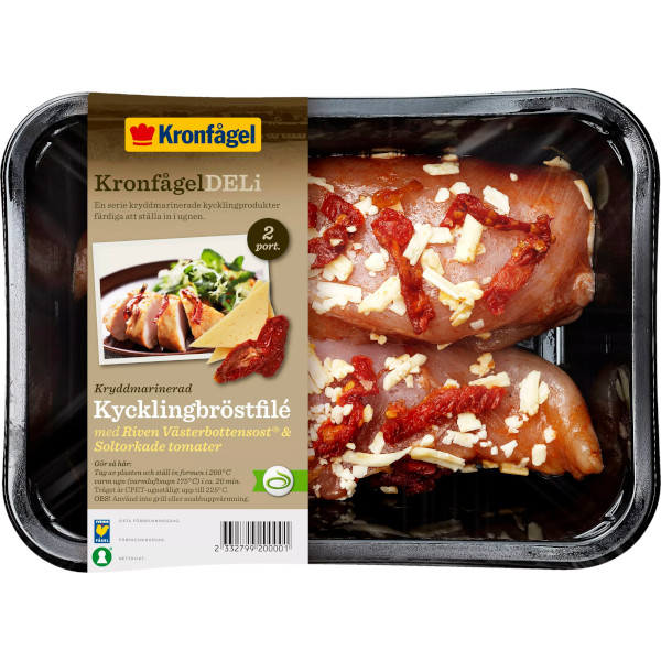 Kronfågel Kycklingbröstfilé Västerbottensost & Soltorkade Tomater