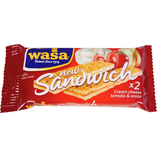 Wasa Sandwich Cream Cheese/Tomato/Onion