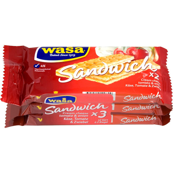 Wasa Sandwich Cream Cheese/Tomato/Onion