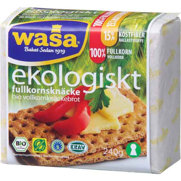 Wasa Fullkornsknäcke Ekologiskt