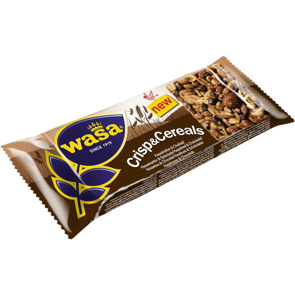 Wasa Crisp & Cereals Hasselnötter/Choklad