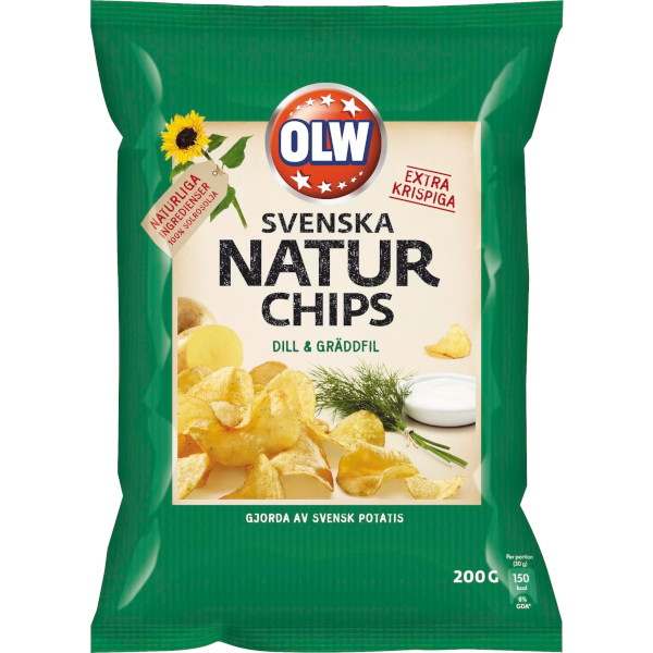 OLW Naturchips Dill & Gräddfil