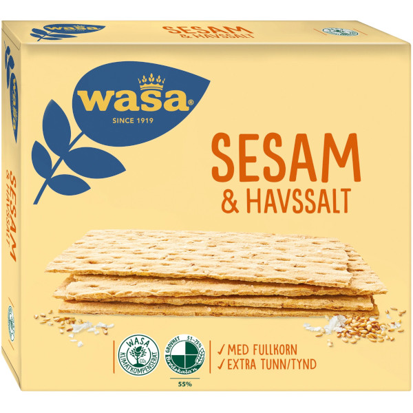 Wasa Knäckebröd Extra Tunna Sesam & Havssalt