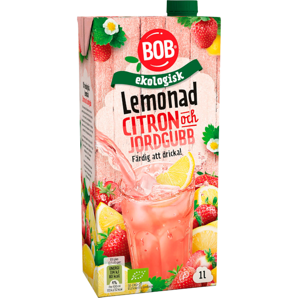 BOB Lemonad Citron/Jordgubb Ekologisk