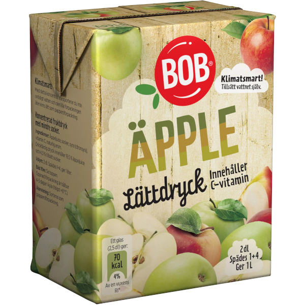 BOB Lättdryck Koncentrat Äpple