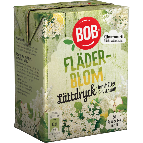 BOB Lättdryck Koncentrat Fläderblom