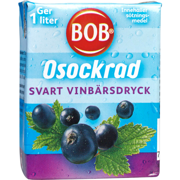 BOB Svart Vinbärsdryck Koncentrat Osockrad