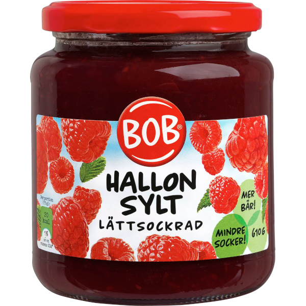BOB Hallonsylt Lättsockrad