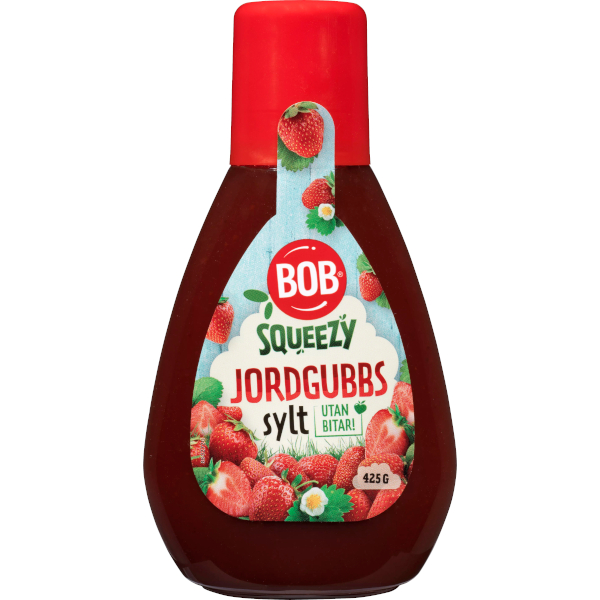 BOB Jordgubbssylt Squeezy