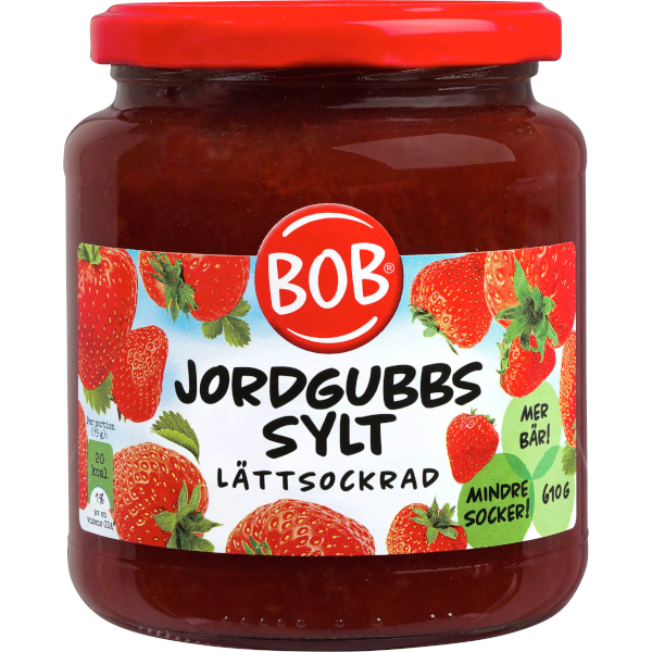 BOB Jordgubbssylt Lättsockrad