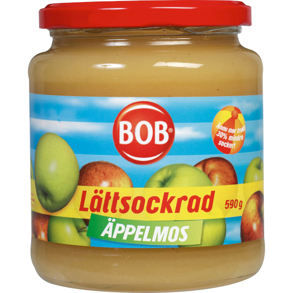 BOB Äppelmos Lättsockrad