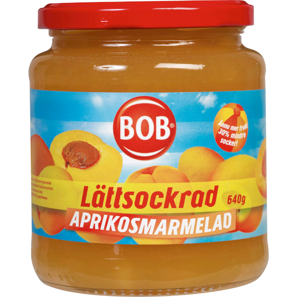 BOB Aprikosmarmelad Lättsockrad