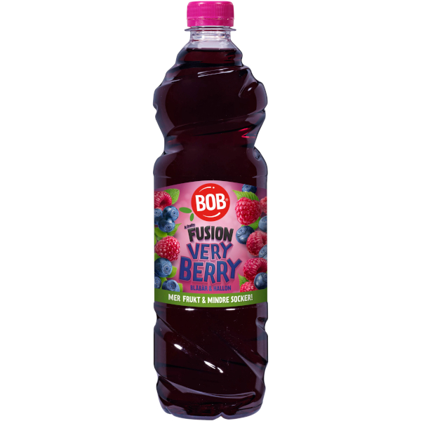 BOB Saft Fusion Very Berry Blåbär & Hallon