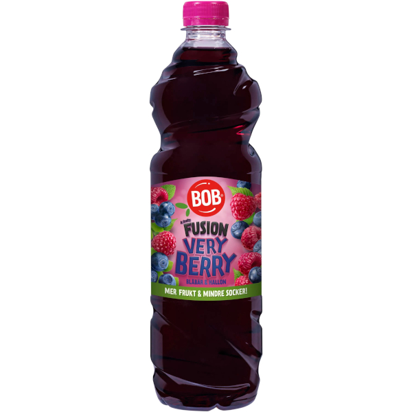 BOB Saft Fusion Very Berry Blåbär & Hallon
