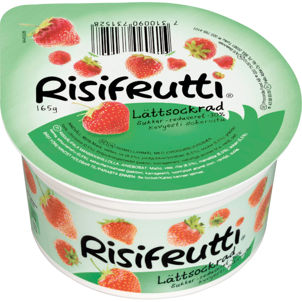 Risifrutti Mellanmål Jordgubb Lättsockrad