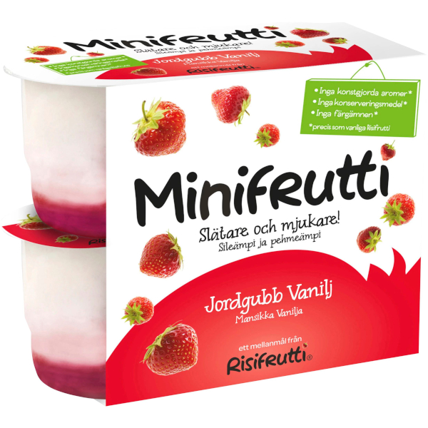 Risifrutti Mellanmål Minifrutti Jordgubb & Vanilj