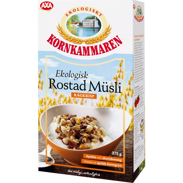Kornkammaren (AXA) Rostad Müsli Rågkrisp Ekologisk