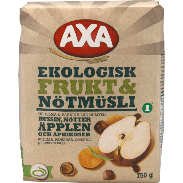 AXA Frukt & Nötmüsli Ekologisk