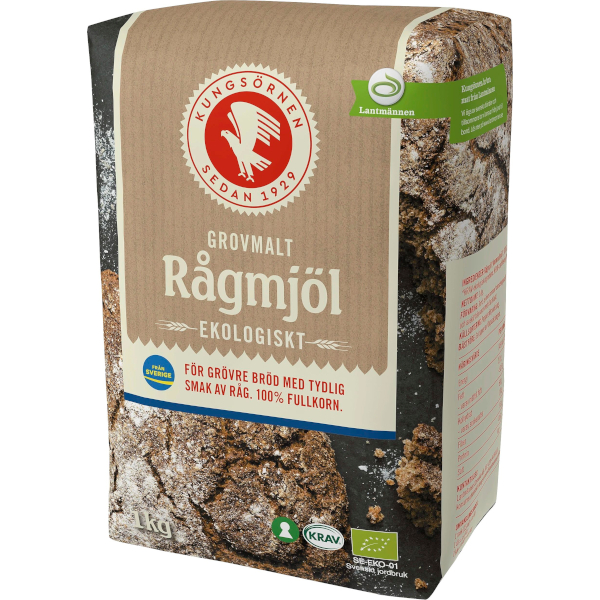 Kungsörnen Rågmjöl Grovmalt Ekologiskt
