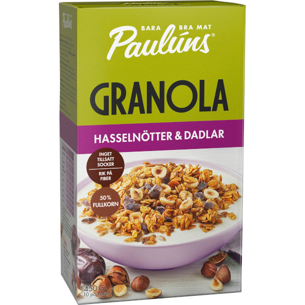 Paulúns Granola Hasselnötter/Dadlar