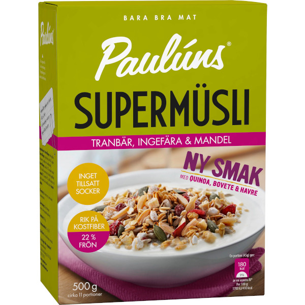 Paulúns Supermüsli Tranbär/Ingefära/Mandel