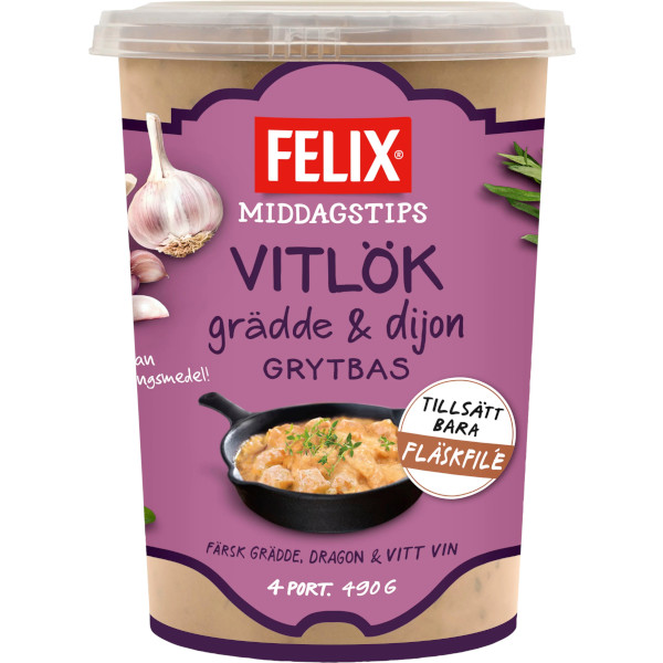 Felix Grytbas Vitlök/Grädde/Dijon