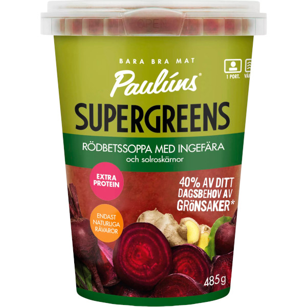 Paulúns Supergreens Rödbetssoppa Ingefära
