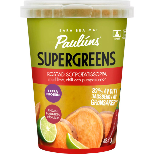 Paulúns Supergreens Rostad Sötpotatissoppa