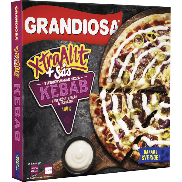 Grandiosa Pizza X-tra Allt Kebab + Sås