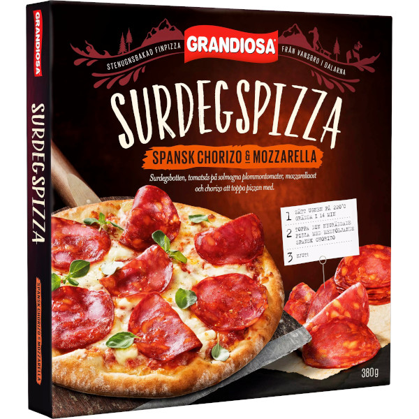 Grandiosa Surdegspizza Spansk Chorizo & Mozzarella