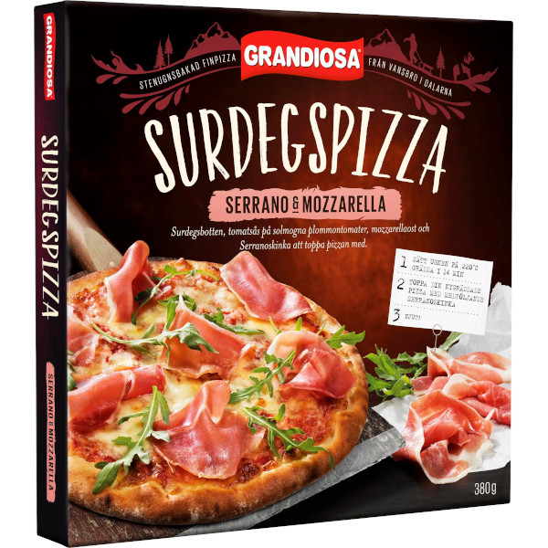 Grandiosa Surdegspizza Serrano & Mozzarella