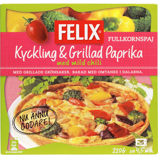 Felix Fullkornspaj Kyckling & Grillad Paprika