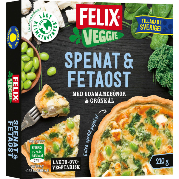 Felix Veggiepaj Spenat & Fetaost