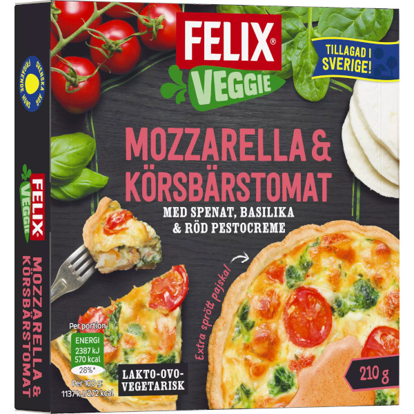 Felix Veggiepaj Mozzarella & Körsbärstomat