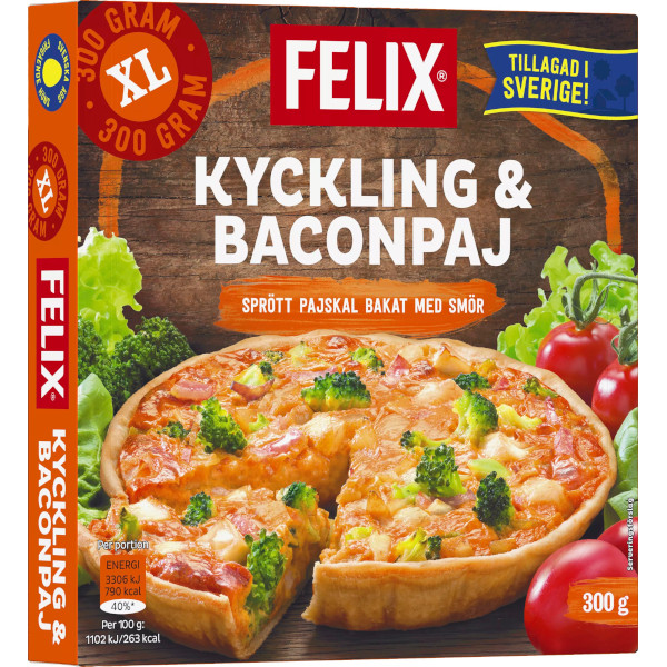 Felix Kyckling & Broccolipaj XL