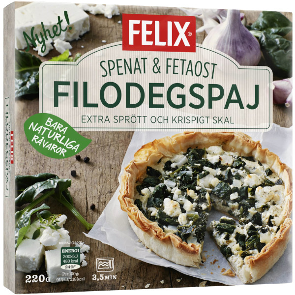Felix Filodegspaj Spenat & Fetaost
