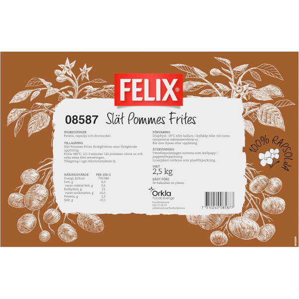 Felix Pommes Frites Slät