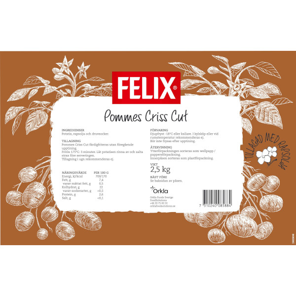 Felix Pommes Criss Cut