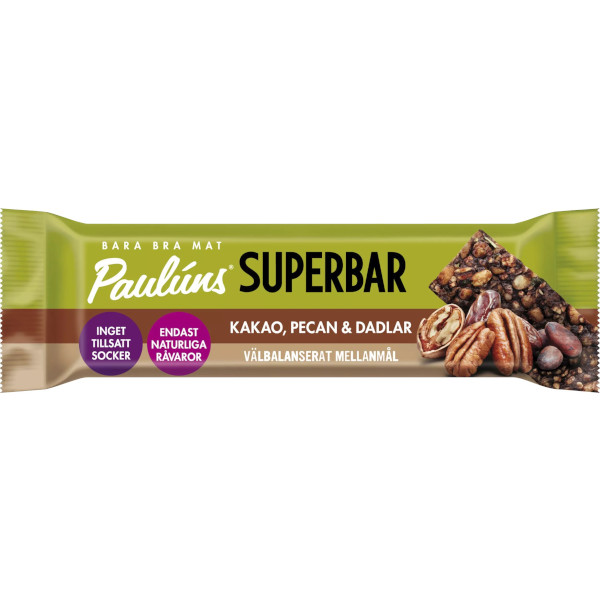 Paulúns Superbar Kakao/Pecan/Dadlar