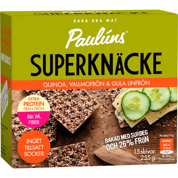 Paulúns Superknäcke Quinoa/Vallmofrön/Gula Linfrön