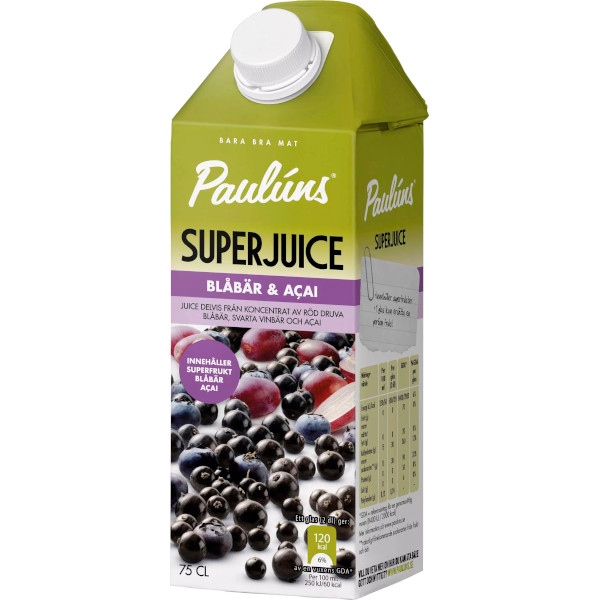 Paulúns Superjuice Blåbär & Acai
