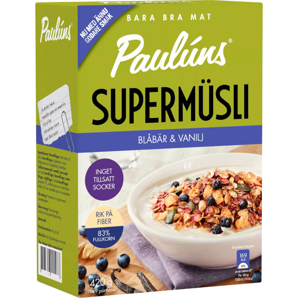 Paulúns Supermüsli Blåbär & Vanilj