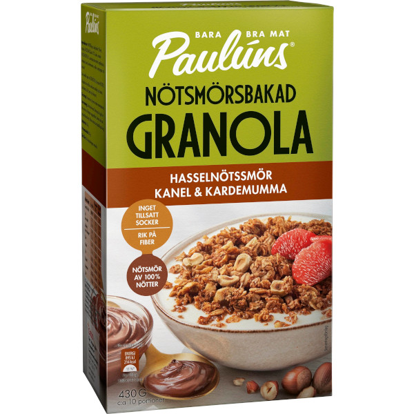 Paulúns Granola Nötsmörbakad Hasselnötssmör/Kanel/Kardemumma