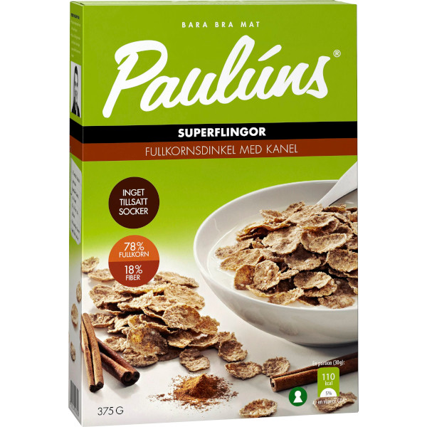 Paulúns Superflingor Fullkornsdinkel & Kanel