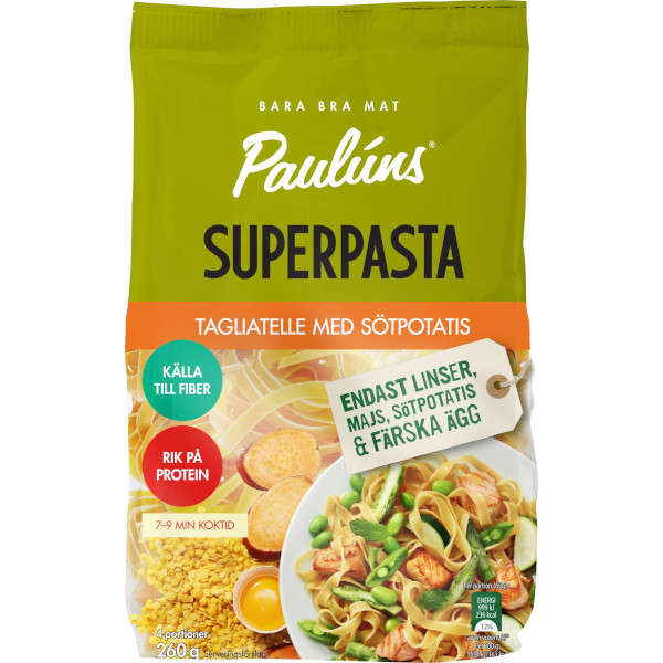 Paulúns Superpasta Tagliatelle Sötpotatis