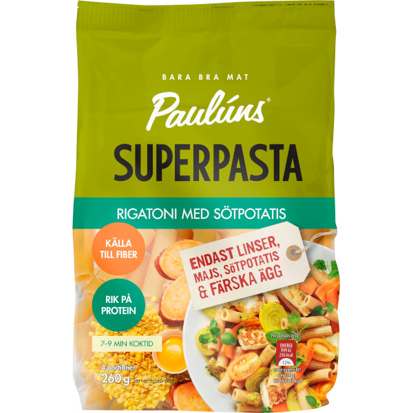 Paulúns Superpasta Rigatoni Sötpotatis
